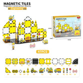 ABS Plastic Engineering Series Magnetic Tiles Set For Kids Magnetic Toy Block DIY Magnetic Play Blocks